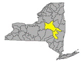 Map of NYS identifying the Mohawk River Watershed