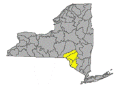 Map of NYS identifying the Delaware River Watershed