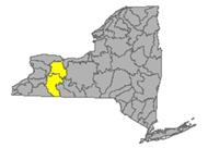 Map of NYS identifying the Genesee River Watershed